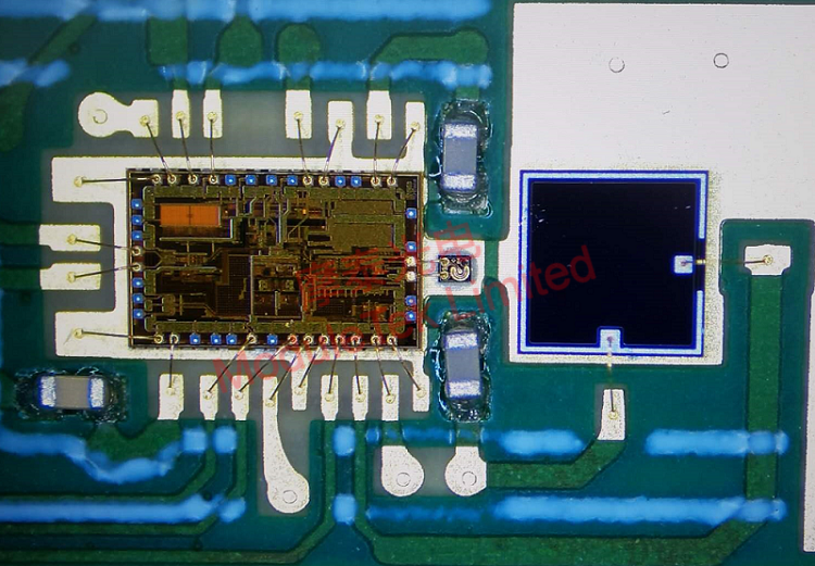 Schematic diagram of COB gold wire ball welding in optical module