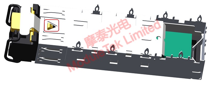Assembly diagram of the sunken unlocking scheme-housing with SFP cage