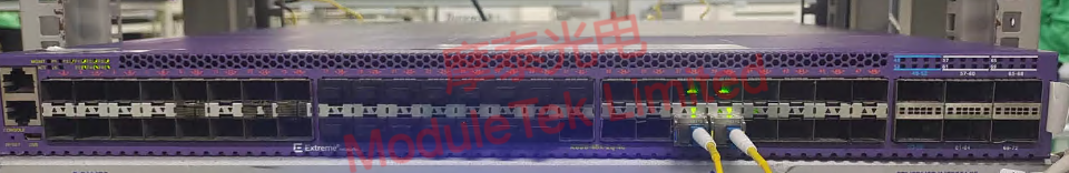 Schematic diagram of optical module accessing the switch