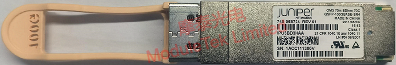 JUNIPER QSFP-100G-SR4 Optical Module Physical Picture