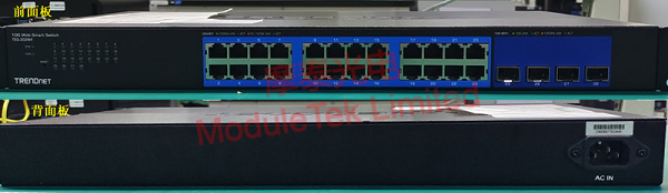 TRENDNET TEG-30284 switch front and back panels