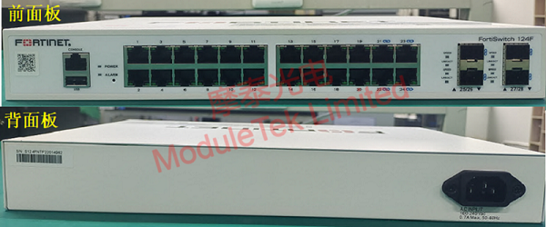 FORTISWITCH 124F front panel / back panel