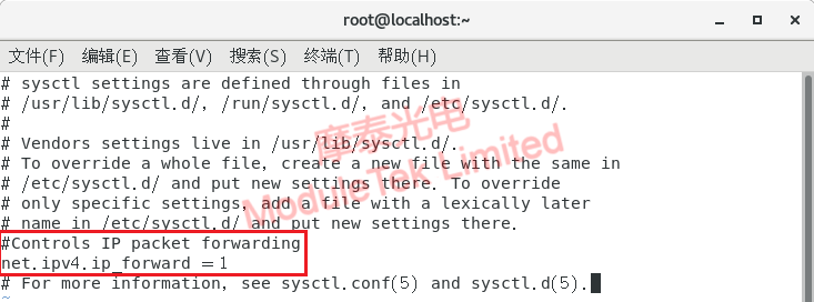 Enabling network forwarding