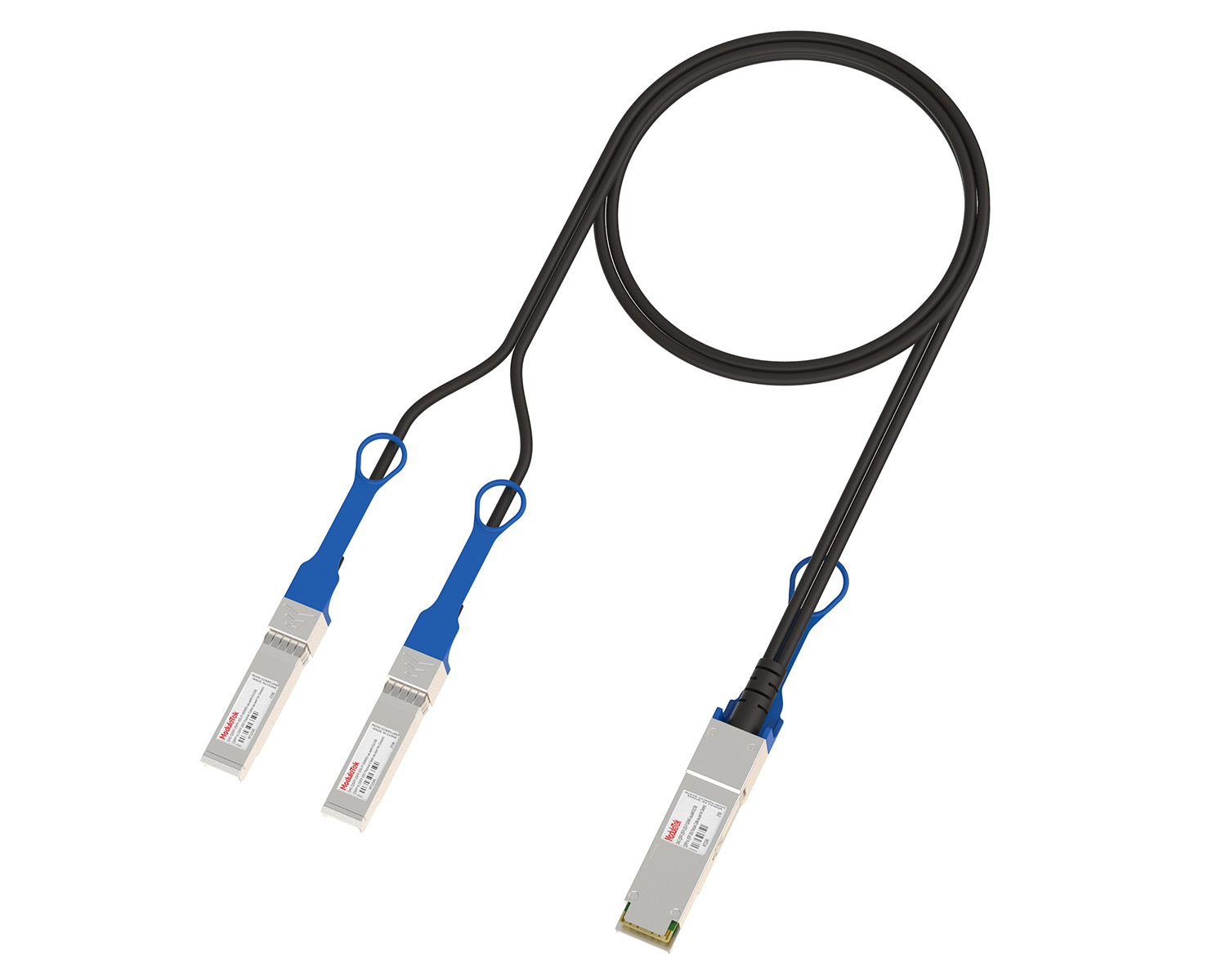 40G Passive Breakout DAC, QSFP to 2×SFP